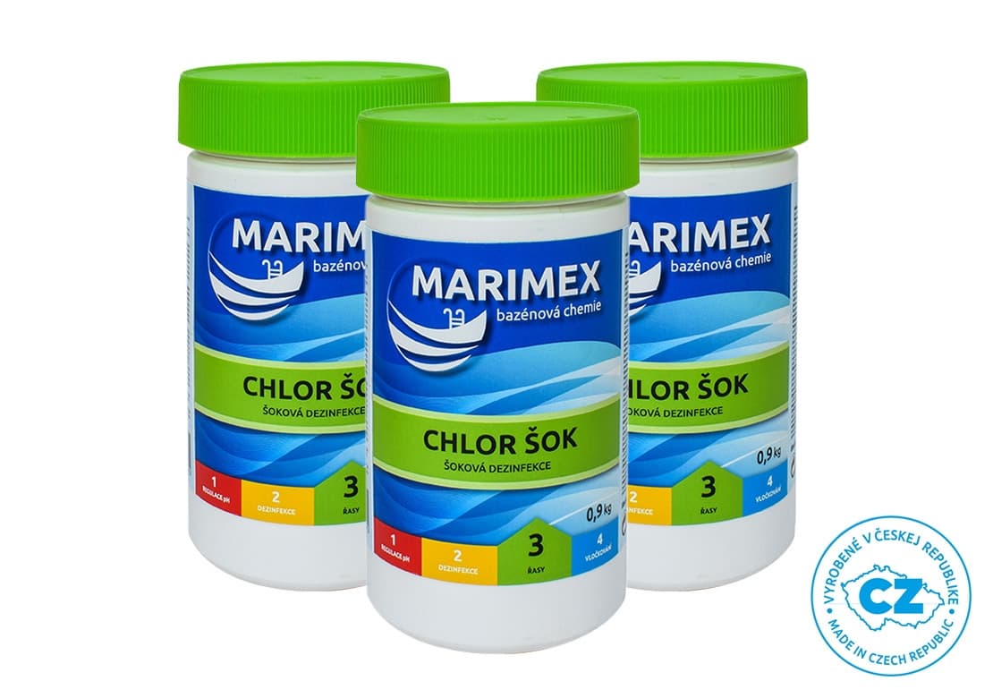 Marimex Chlor Šok 0,9 kg - sada 3 ks