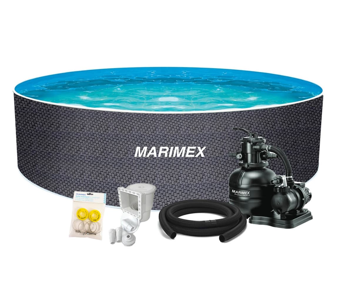Bazén Marimex Orlando 3,66x1,22 m s pieskovou filtráciou a príslušenstvom - motív RATAN