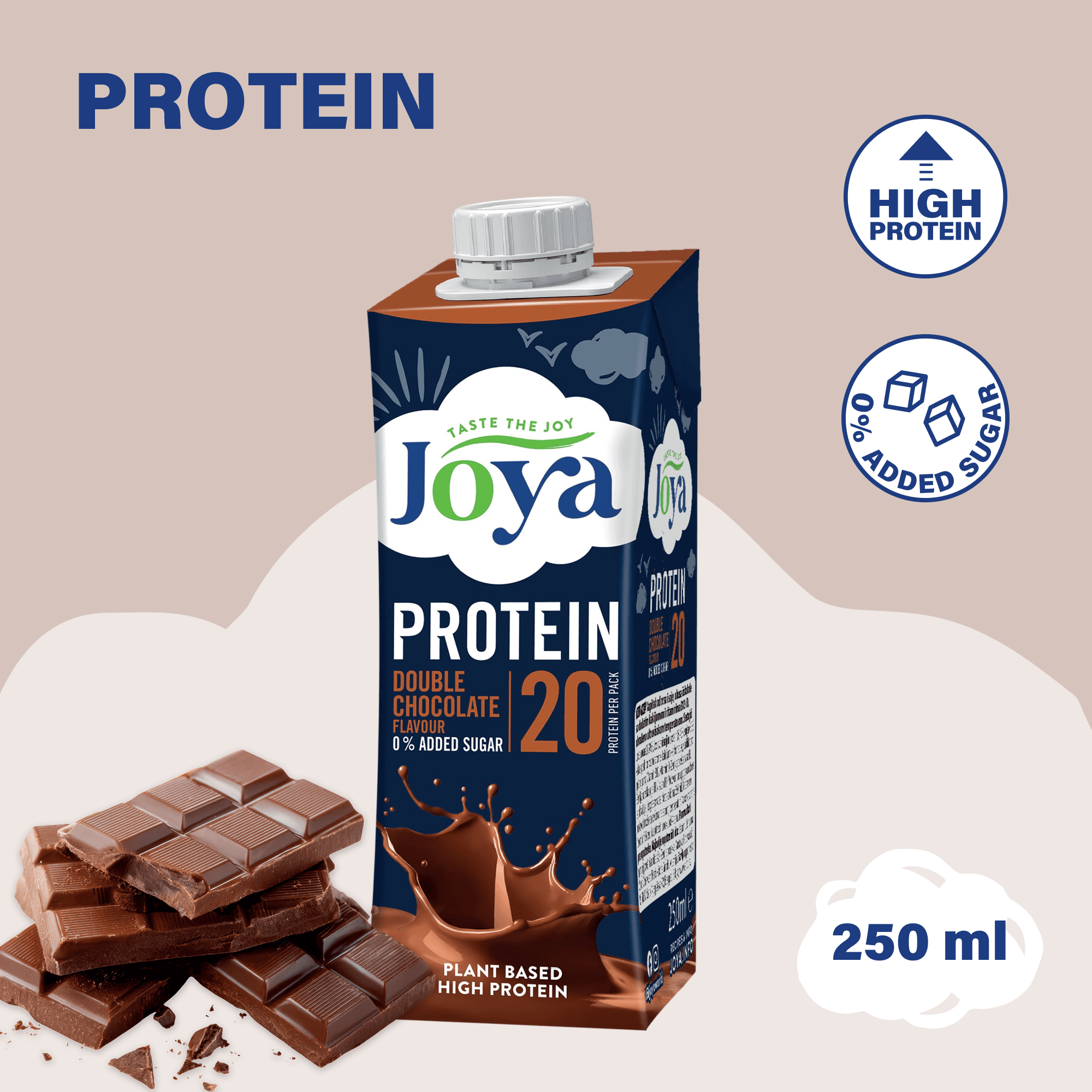 JOYA PROTEIN Ovsený proteínový nápoj s príchuťou čokolády bez pridaného cukru (250 ml)