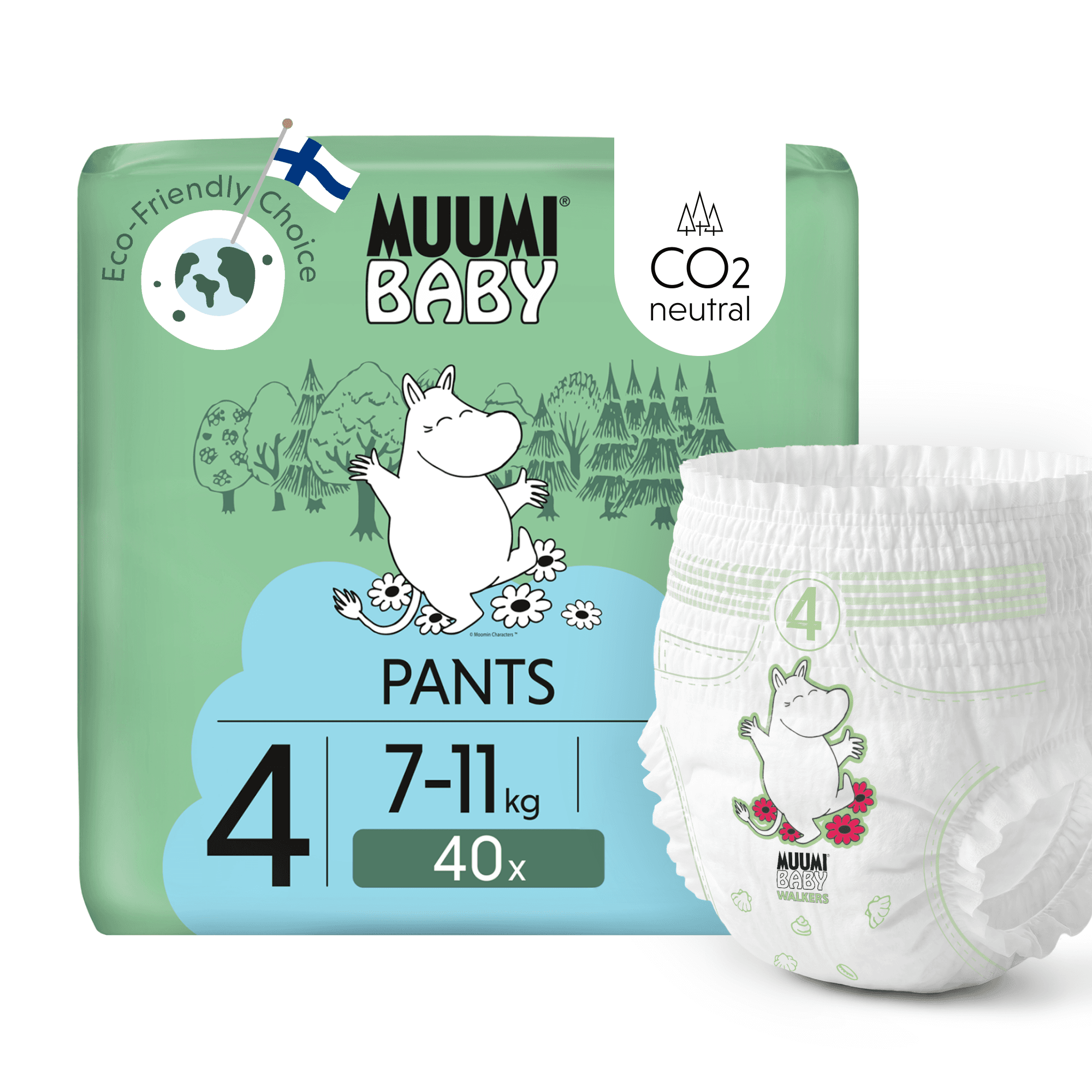 Moomin Baby Muumi Baby Pants 4 Maxi 7-11 kg (40 ks), nohavičkové plienky