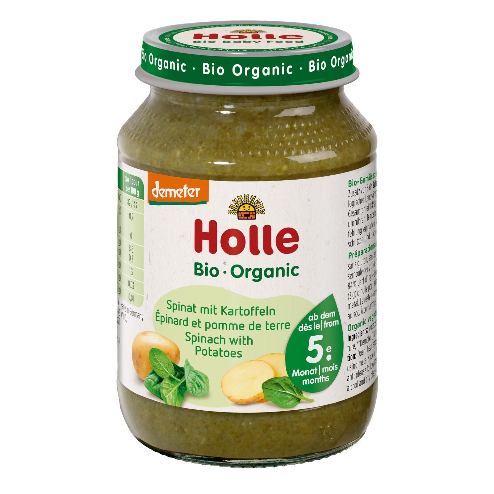 Holle BIO Špenát so zemiakmi (190 g)