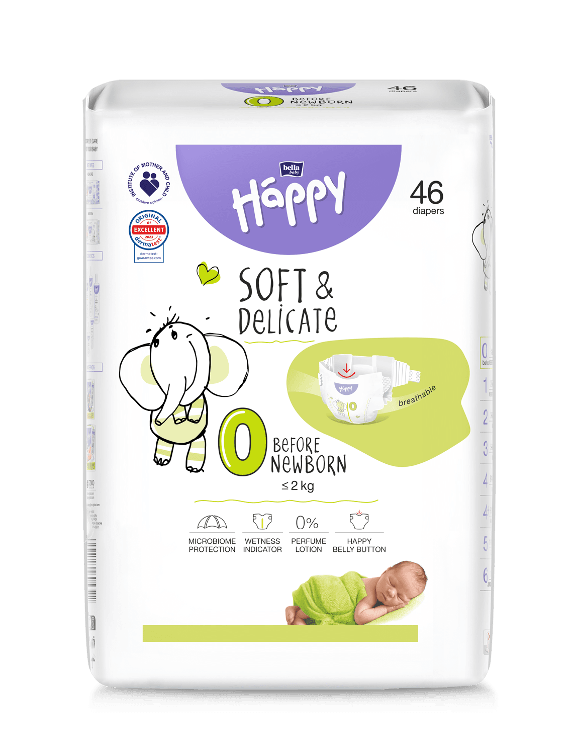 Bella Happy Bella Baby Happy Detské plienky Before Newborn veľ 0 (46 ks)