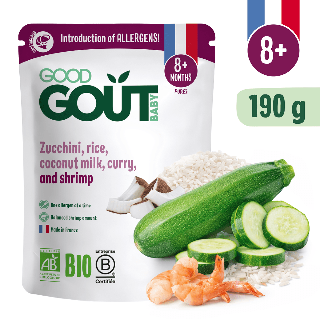 Good Gout BIO Krevety s ryžou, cuketou a kokosovým mliekom (190 g)