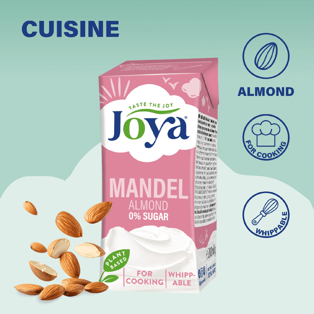 JOYA CUISINE Rastlinný krém na varenie a na šľahanie, s kokosom a mandľami (200 ml)
