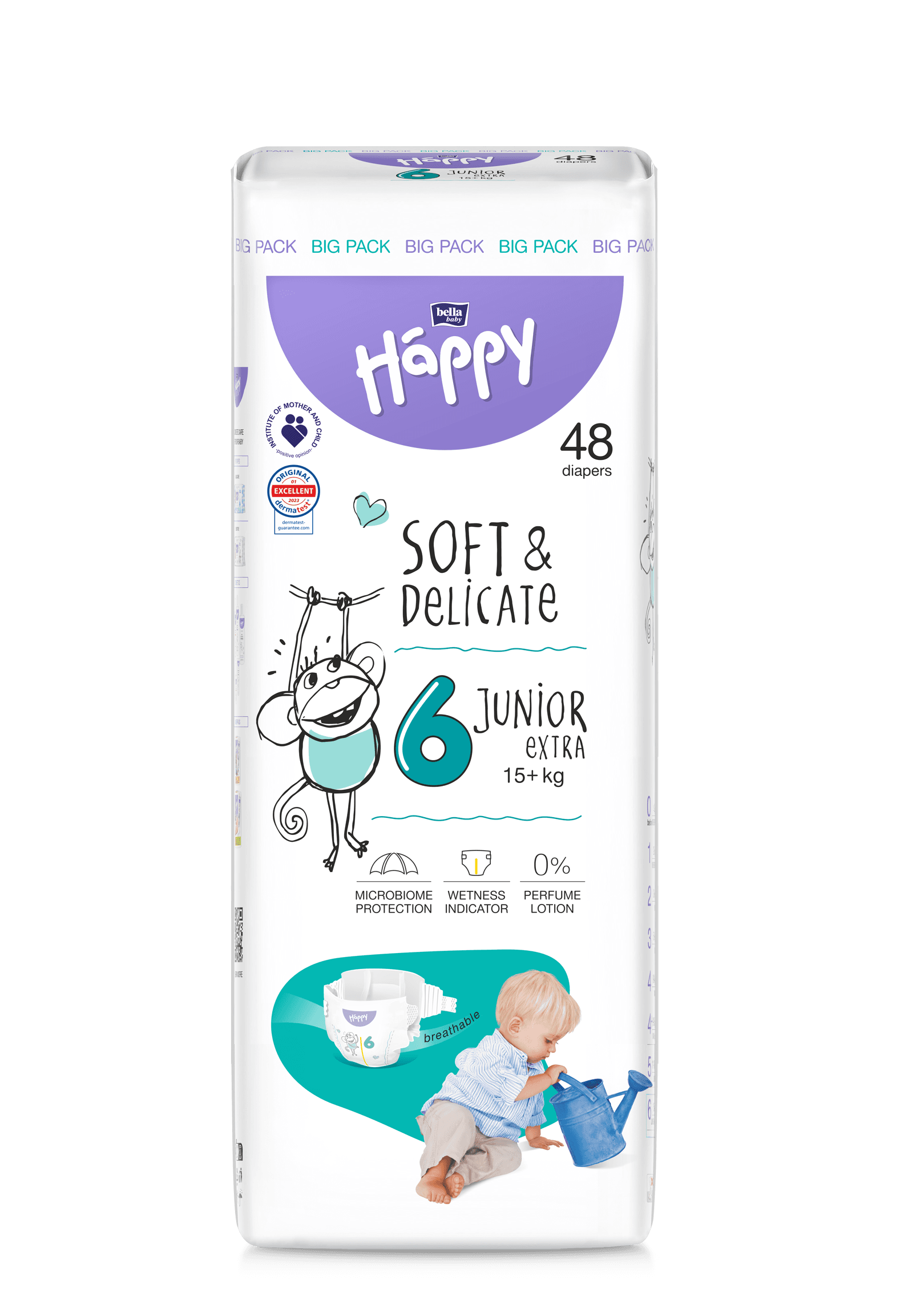 Bella Happy Bella Baby Happy Detské plienky Junior Extra veľ 6 (48 ks)