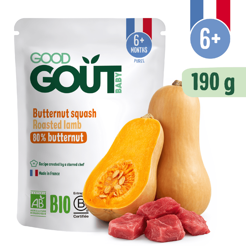 Good Gout BIO Maslová tekvica s jahňacím mäsom (190 g)