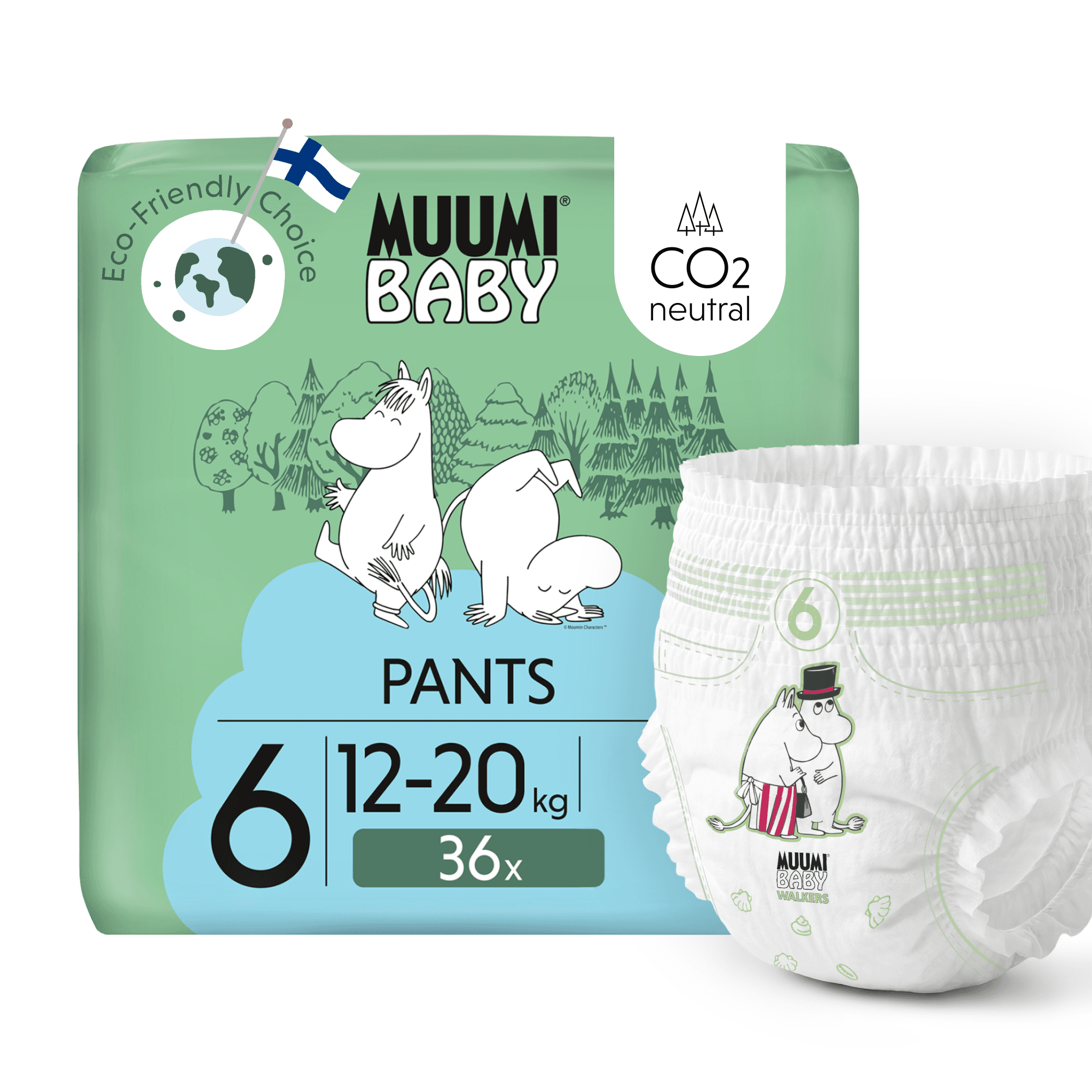 Moomin Baby Muumi Baby Pants 6 Junior 12-20 kg (36 ks), nohavičkové plienky