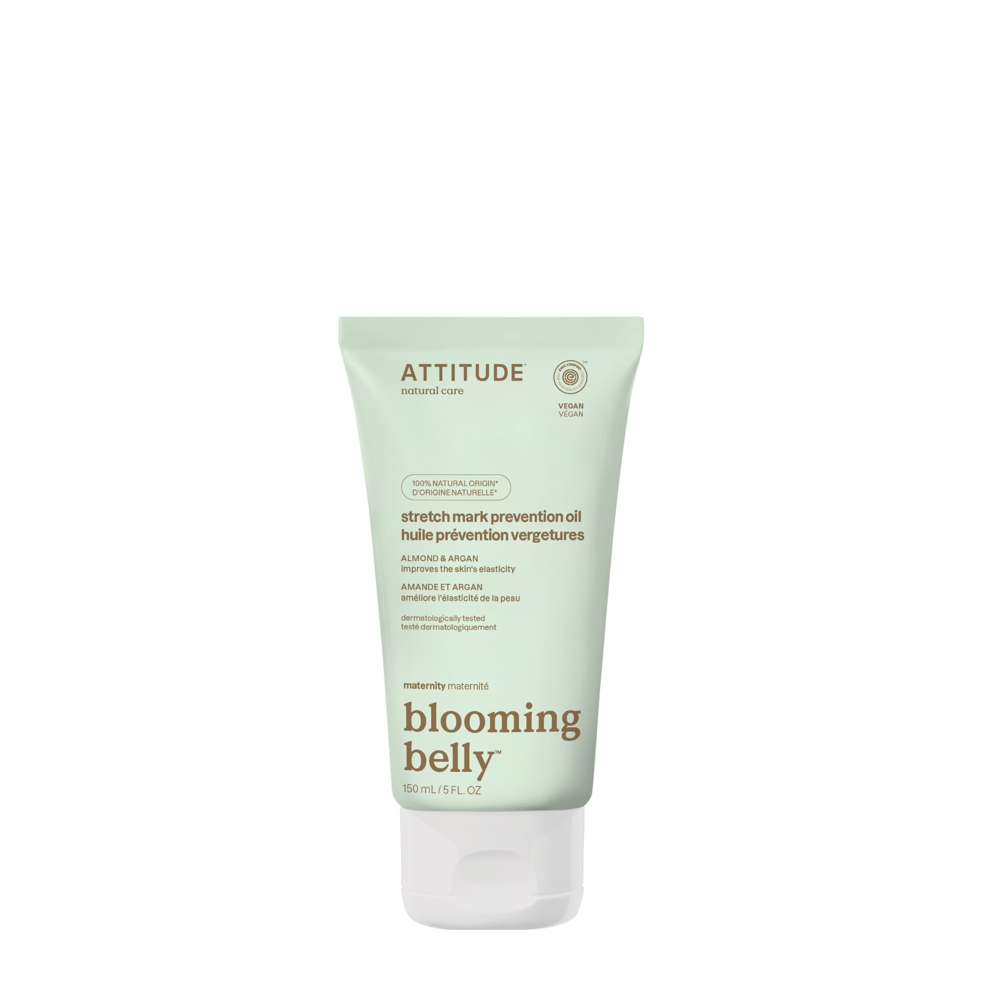 Attitude Blooming Belly Prírodný olej pre tehotné a po pôrode s argánom a mandľami (150 ml)