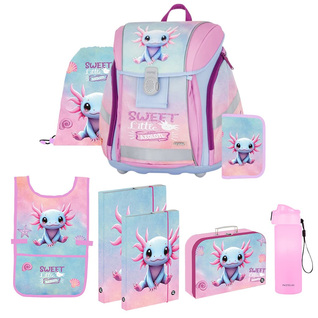 Oxybag Školský set 8-dielny PREMIUM Light Axolotl