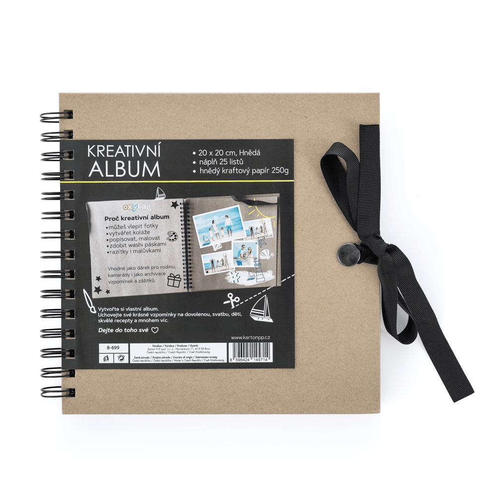 Oxybag Kreatívny album 20,5 x 20,5 cm hnedá