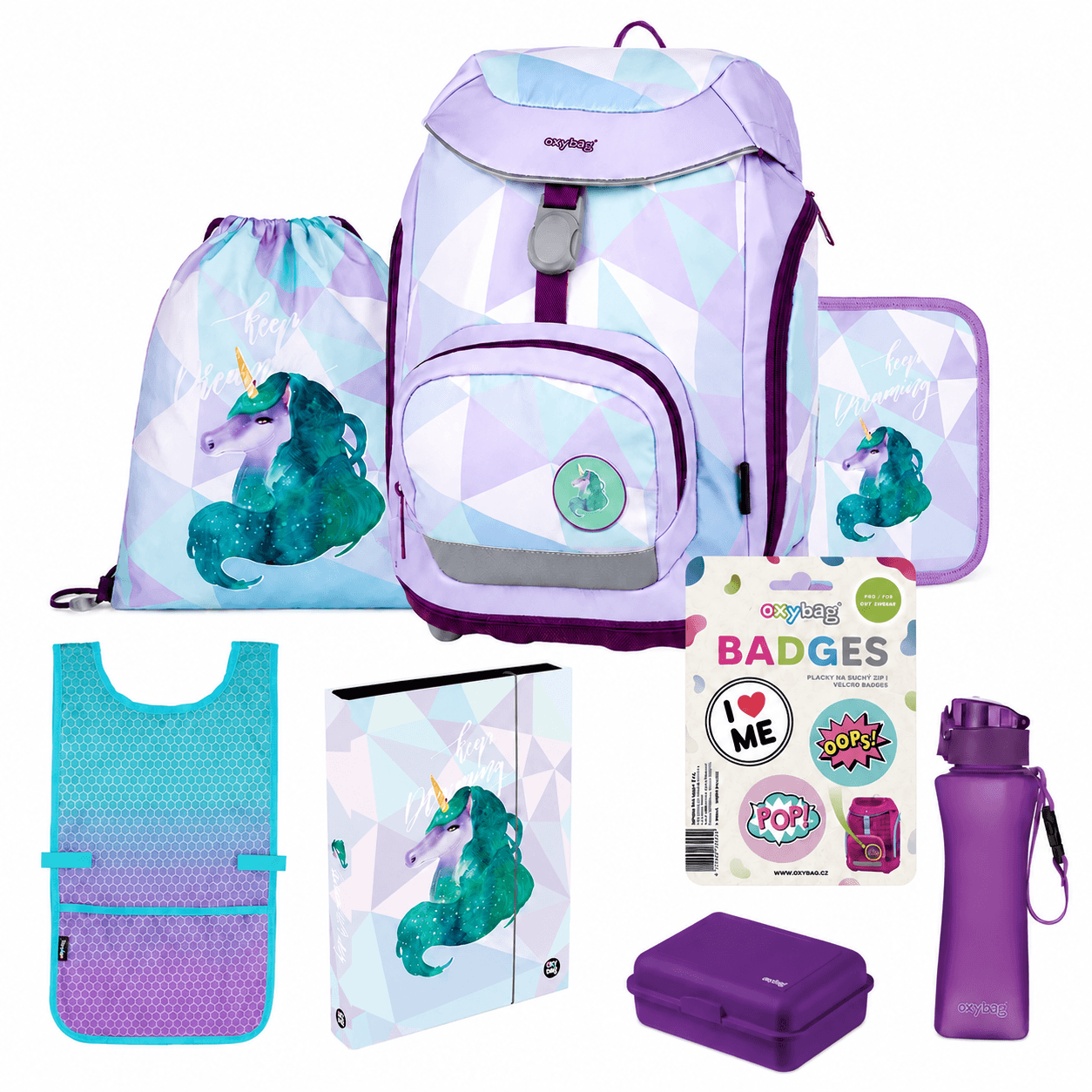 Oxybag Školský set 8-dielny OXY Sherpy Unicorn