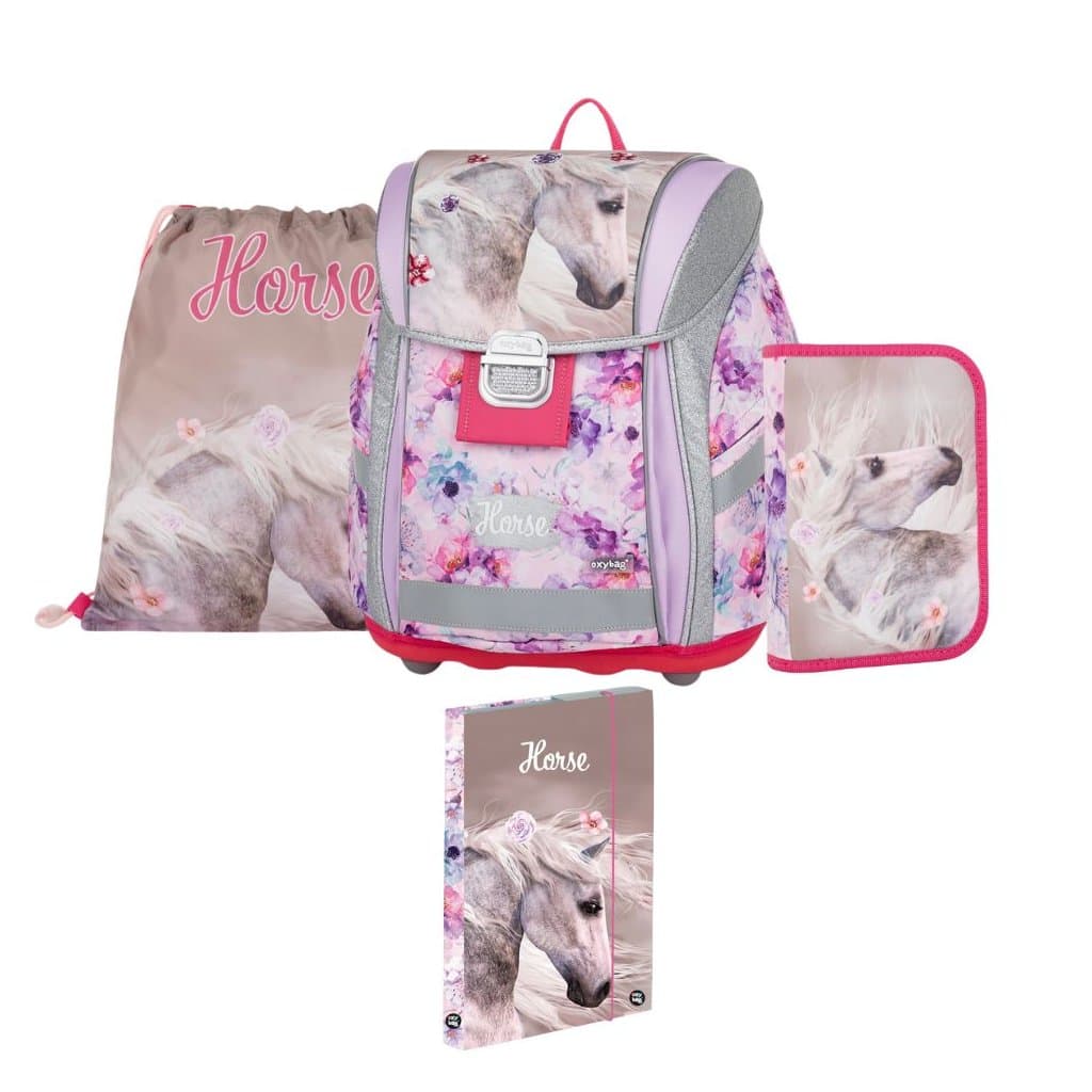 Oxybag Školský set 4-dielny PREMIUM LIGHT kôň romantic