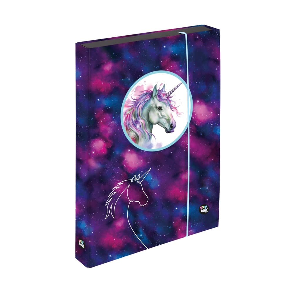 Oxybag Box na zošity A4 Jumbo OXY GO Unicorn fialový