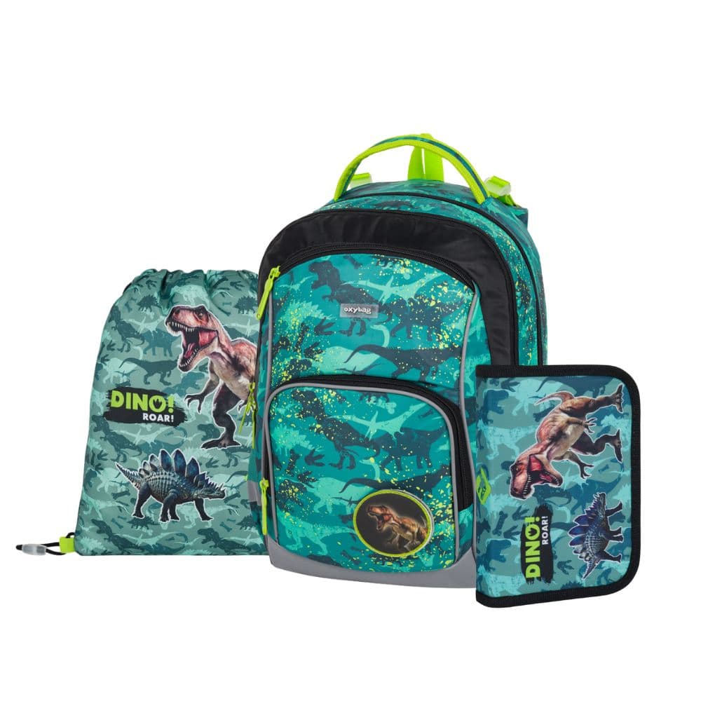Oxybag Školský set 3-dielny OXY GO Dino zelený