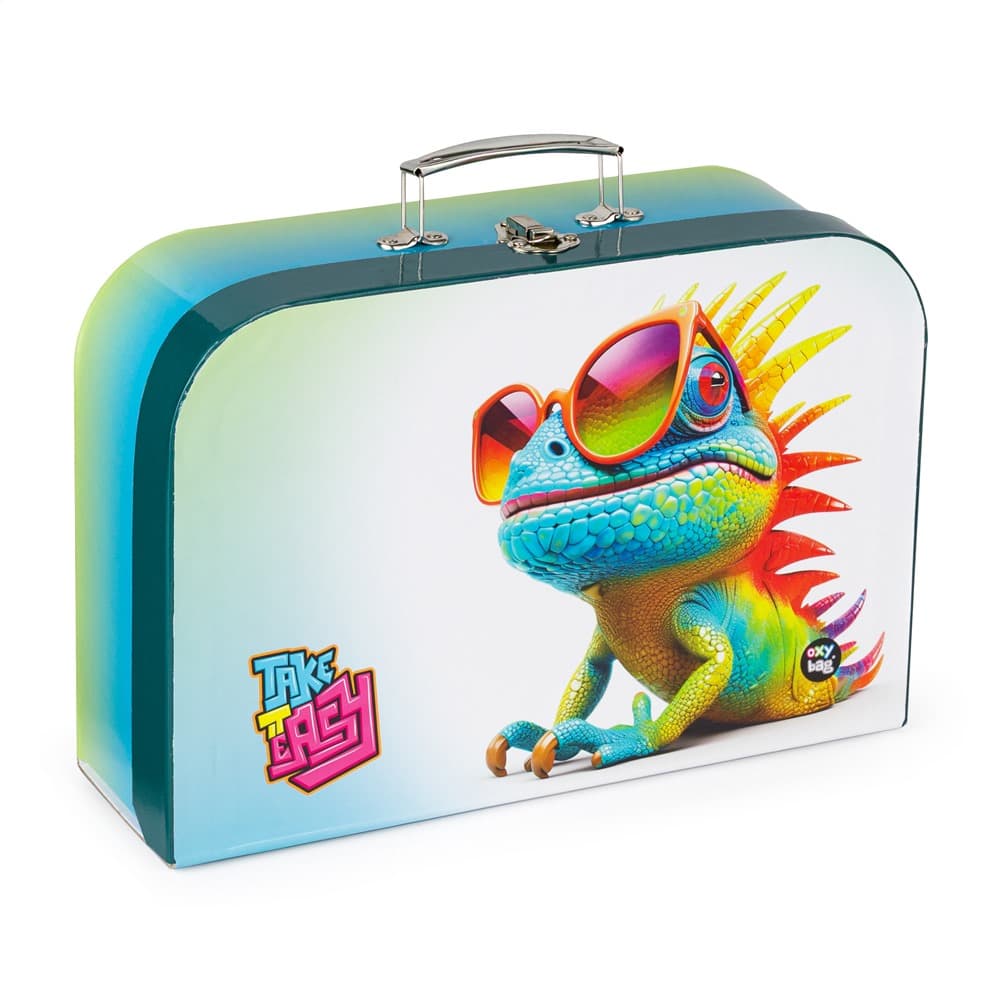 Oxybag Kufrík lamino 34 cm crazy animals Chameleón