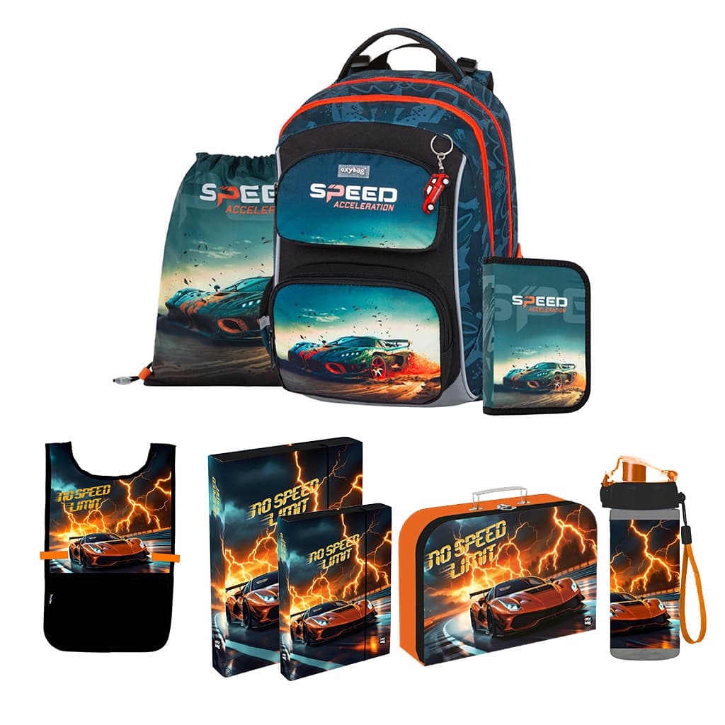 Oxybag Školský set 8-dielny OXY JUMPER Auto Speed