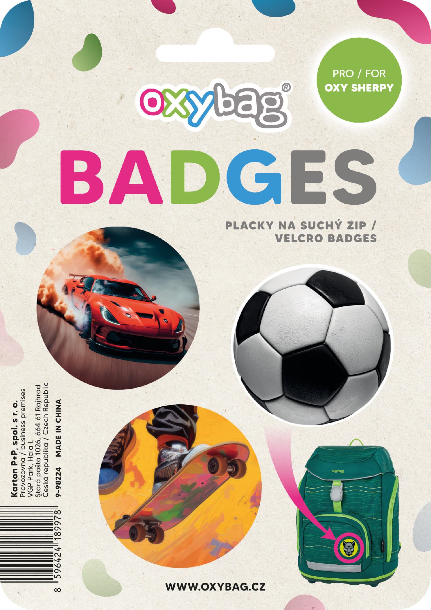 Oxybag Súprava vymeniteľných odznakov OXY Sherpy Sport